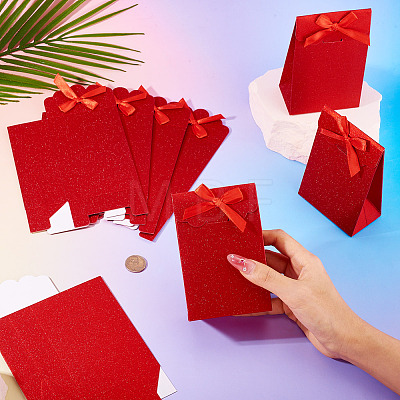 Rectangle Glitter Paper Gift Bags CARB-TAC0002-05A-1