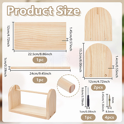 Wooden Yarn Skein Spinner TOOL-WH0166-062A-1