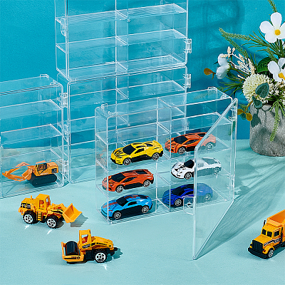 4Pcs Plastic Toy Display Boxes ODIS-WH0086-207-1
