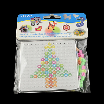 Christmas Tree Square DIY Melty Beads Fuse Beads Sets: Fuse Beads DIY-R064-03-1