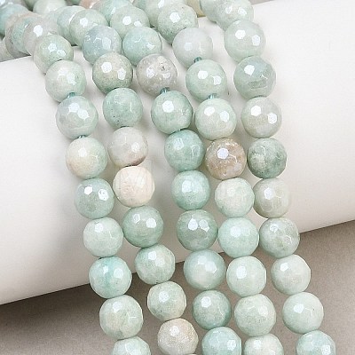 Natural Amazonite Beads Strands G-O164-02-6mm-1