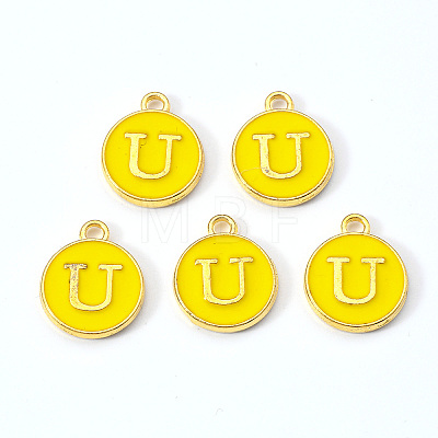 Golden Plated Alloy Enamel Charms LS-ENAM-S118-09U-1