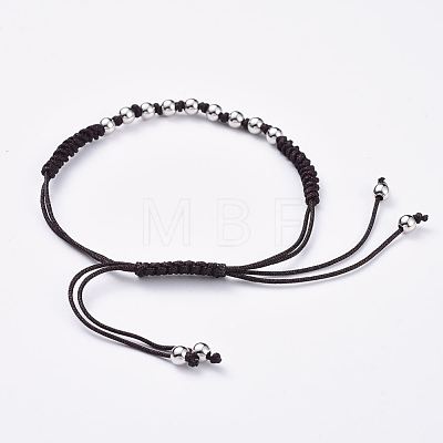 Adjustable Nylon Cord Braided Bead Bracelets BJEW-JB04527-03-1