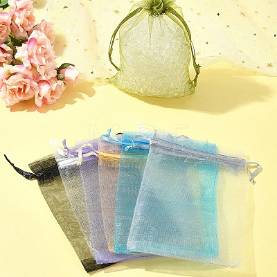 50Pcs Organza Bags Jewellery Storage Pouches Wedding Favour Party Mesh Drawstring Gift OP-FS0001-05A-1