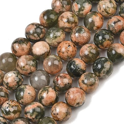 Natural Green Rutilated Quartz Beads Strands GG-CBAC4F6-B01-8mm-B-1