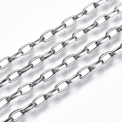 304 Stainless Steel Paperclip Chains CHS-S008-002P-1