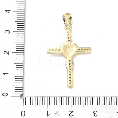 Brass Micro Pave Clear Cubic Zirconia Pendants CU-CBADD0C-05G-02-1