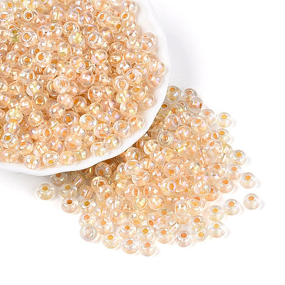 FGB Inside Colours Transparent Glass Seed Beads SEED-T009-01G-1