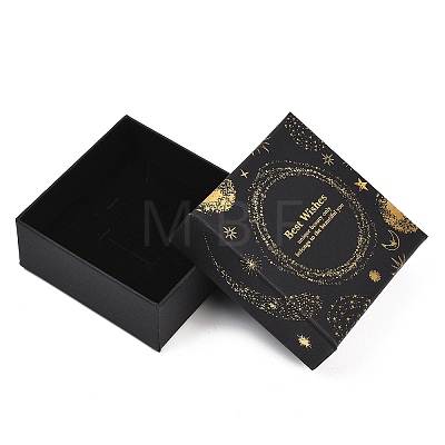 Gold Stamping Planet Cardboard Jewelry Packaging Boxes CON-T002-01C-1