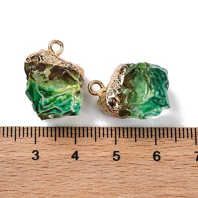 Gradient Color Resin Imitation Gemstone Resin Irregular Pendants RESI-U001-02B-1