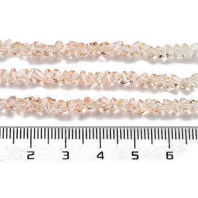 Transparent Glass Bead Strands GLAA-H023-03H-1