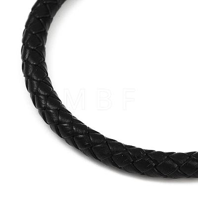 Leather Braided Cord Bracelet with 304 Stainless Steel Clasp for Men Women BJEW-C021-15-1