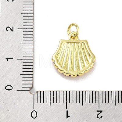 Real 18K Gold Plated Rack Plating Brass Enamel Charms KK-M293-31G-05-1