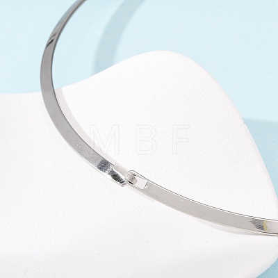 4MM 201 Stainless Steel Wire Choker Necklaces NJEW-Z098-06P-1