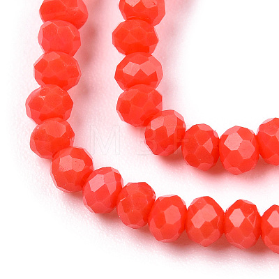 Opaque Solid Color Imitation Jade Glass Beads Strands EGLA-A044-P1mm-D03-1