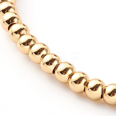 Round Brass Stretch Beaded Bracelets BJEW-JB06231-04-1