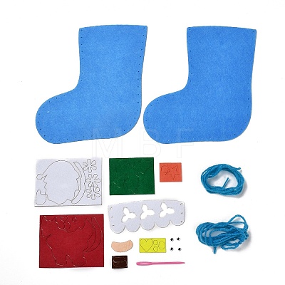 DIY Non-woven Fabric Christmas Sock Kits DIY-Q031-02A-1