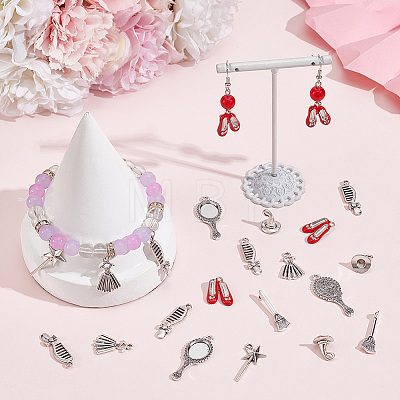 70Pcs 7 Styles Magic Girl Theme Alloy Pendants TIBEP-SC0003-65-1