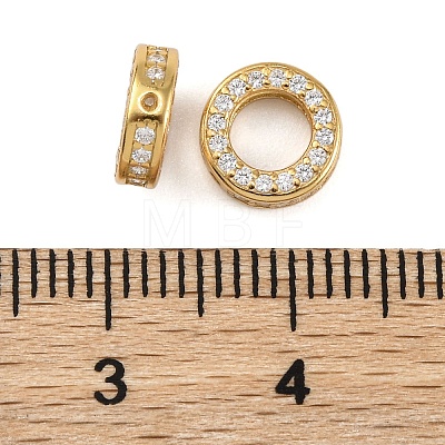 925 Sterling Silver Micro Pave Clear Cubic Zirconia Bead Frames STER-P061-01A-G-1