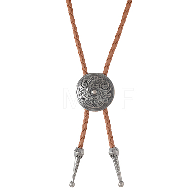 1Pc PU Imitation Leather Braided Cord Lariat Necklaces NJEW-CL0001-36-1