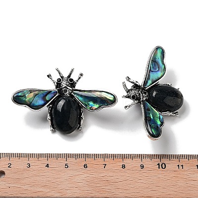 Tibetan Style Alloy Insect Brooches JEWB-A021-03AS-09-1