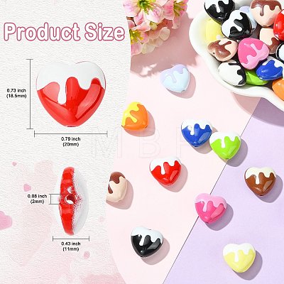 Baking Paint Opaque Acrylic Beads OACR-CJZ0001-01-1