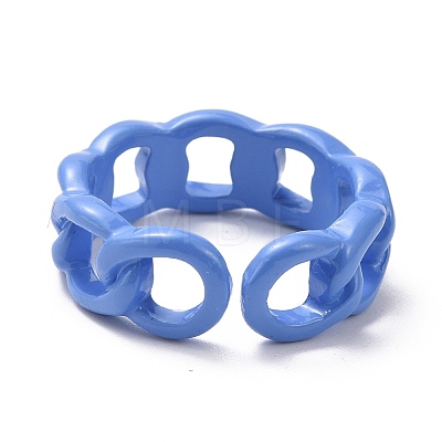 Spray Painted Alloy Cuff Rings RJEW-T011-29-RS-1