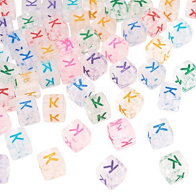 50Pcs Acrylic European Beads MACR-TADJ0001-13K-1