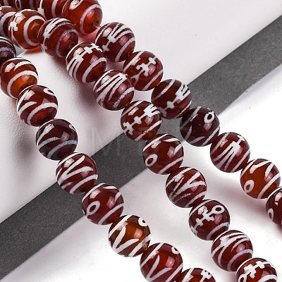 Tibetan Style dZi Beads G-U006-06I-02-1