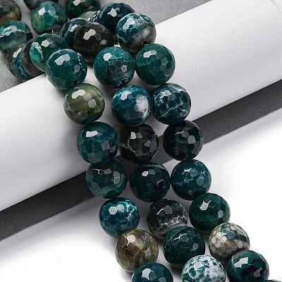 Natural Dragon Veins Agate(Dyed & Heated) Beads Strands G-K390-A04-01-1