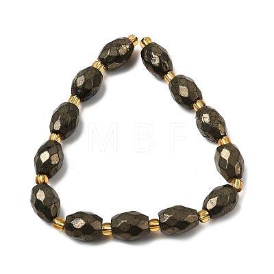 Natural Pyrite Beads Strands G-Z131-F01-01-1