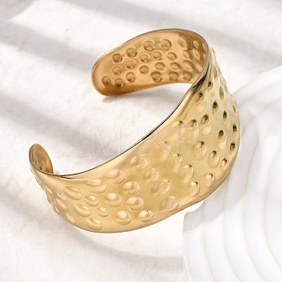 304 Stainless Steel Wide Open Cuff Bangles BJEW-K264-08G-1