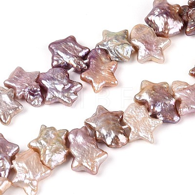 Natural Baroque Keshi Pearl Beads Strands PEAR-S020-Z04-03B-1