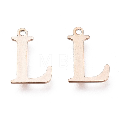 PVD Vacuum Plating 304 Stainless Steel Charms STAS-H112-L-RG-1