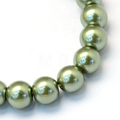 Baking Painted Glass Pearl Bead Strands X-HY-Q003-3mm-49-1