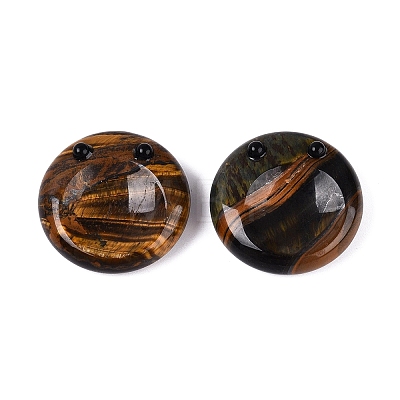 Natural Tiger Eye Thumb Worry Stone G-Q602-12A-1