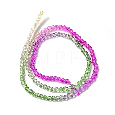 Transparent Gradient Color Glass Beads Strands X1-GLAA-H021-01B-22-1