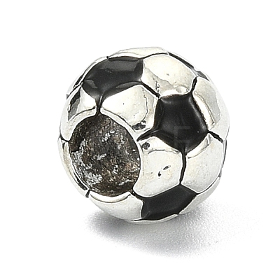 Soccer Season Alloy Enamel European Beads FIND-G113-07AS-03-1