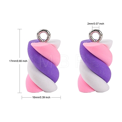 Handmade Polymer Clay Charms CLAY-T016-83G-1