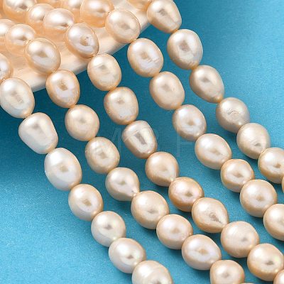 Natural Cultured Freshwater Pearl Beads Strands PEAR-I007-01F-07B-1