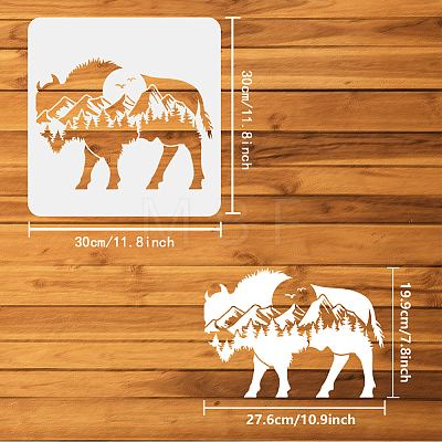 PET Hollow Out Drawing Painting Stencils DIY-WH0391-0700-1