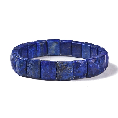 Natural Lapis Lazuli Stretch Bracelets BJEW-F406-B05-1-1