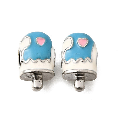 Alloy Enamel European Beads MPDL-F020-02P-1
