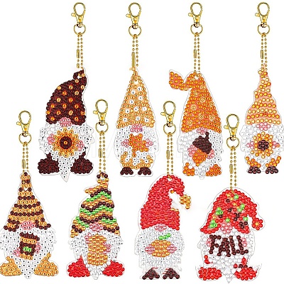 DIY Diamond Painting Pendant Decorations Kits THXG-PW0001-017-1