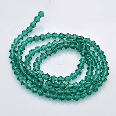 Faceted Bicone Glass Beads Strands X-EGLA-P017-4mm-09-1
