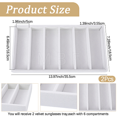6 Grids Velvet Jewelry Plates ODIS-CN0001-07A-1