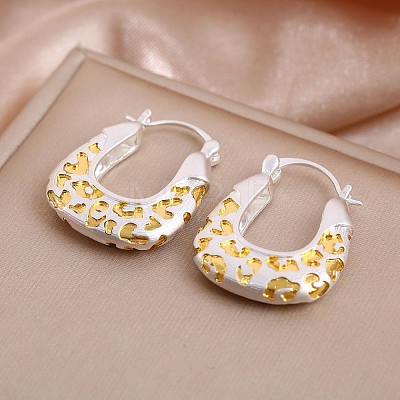 Brass Hoop Earrings for Women WG45214-01-1