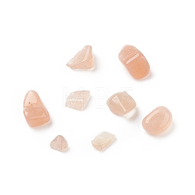 Natural Peach Moonstone Chips Beads G-O103-26-1