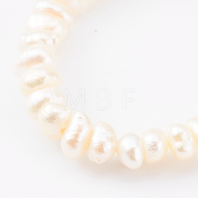 Natural Pearl Beaded Stretch Rings RJEW-JR00330-1