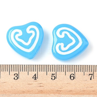 Baking Paint Glass Enamel Beads LAMP-D303-07A-1